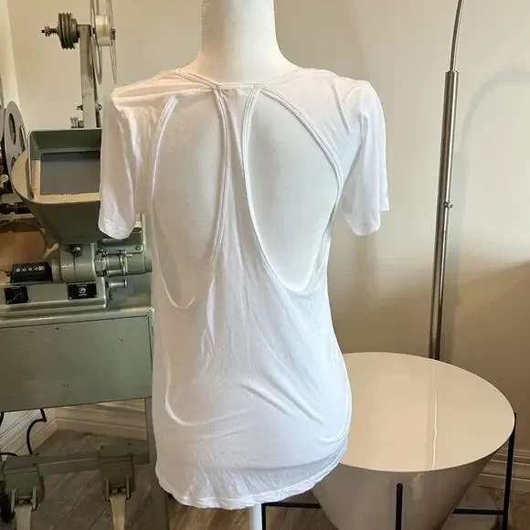 LNA White Cutout T-Shirt - Size XS - Picture 2 of 3